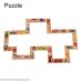 Sequence Puzzles-Domino Game-Building Blocks 3 in 1 Multipurpose Wooden Desktop Game for Ages 3-5 Kids B0721MGLS2